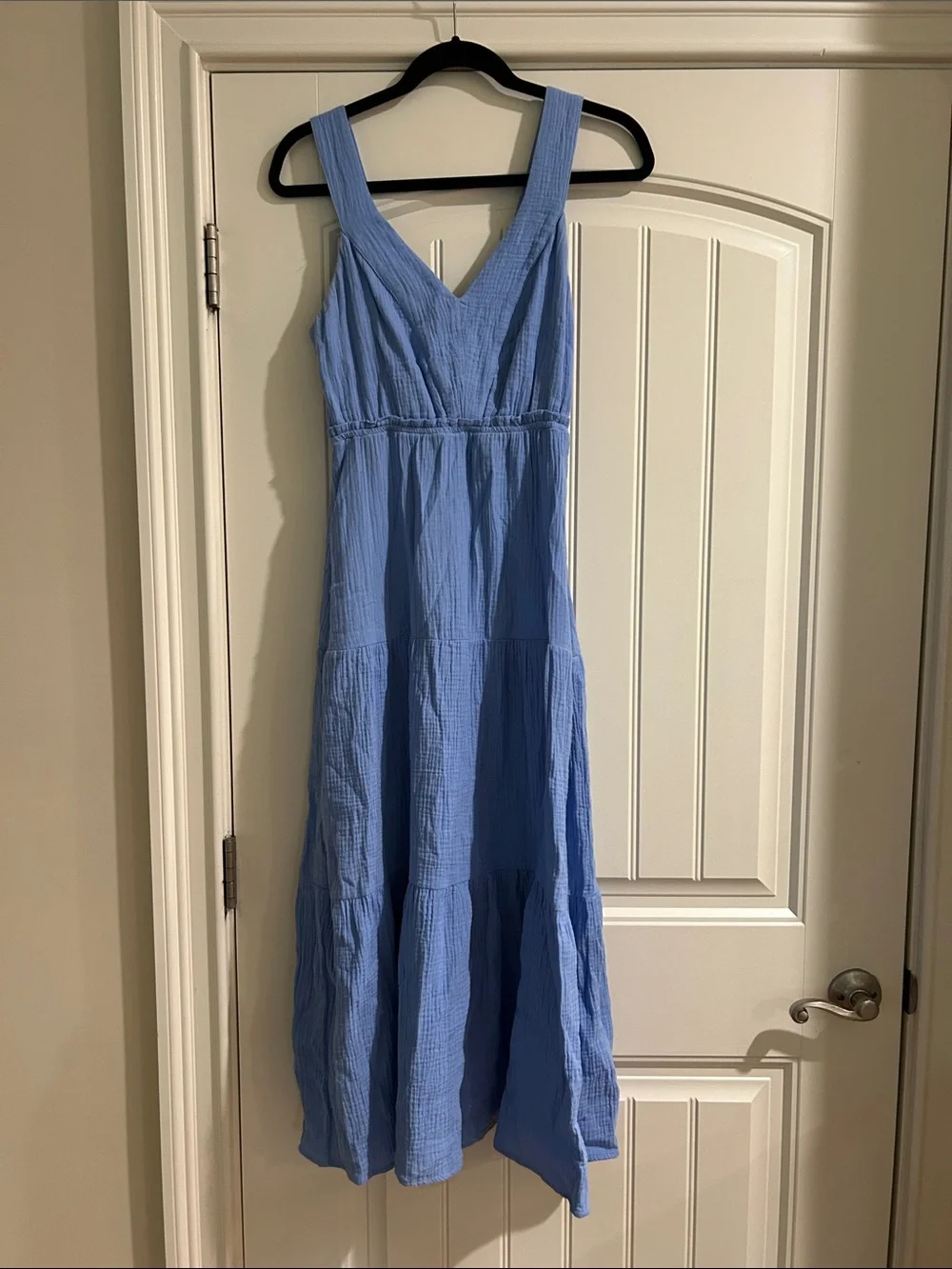 Steve Madden Periwinkle V-Neck Tiered Maxi Dress - Picture 1 of 3